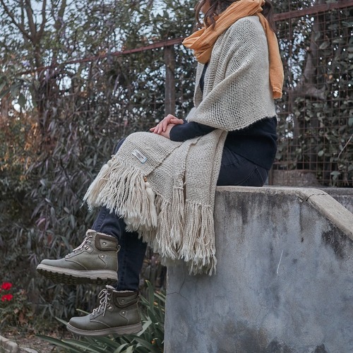 Mantas en telar de peine