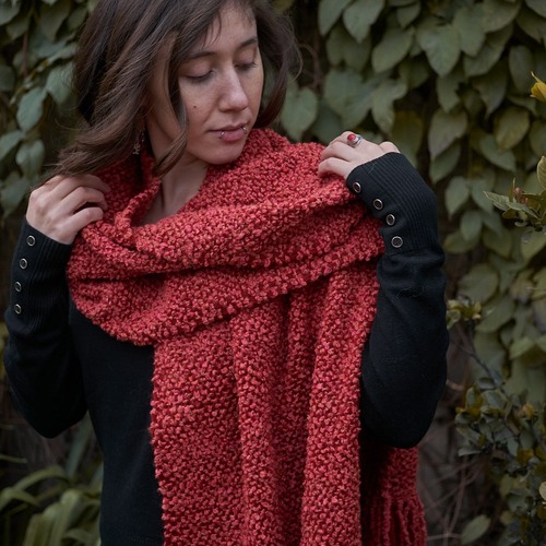 Mantas en telar de peine