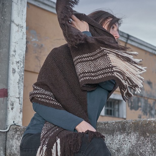 Mantas en telar de peine